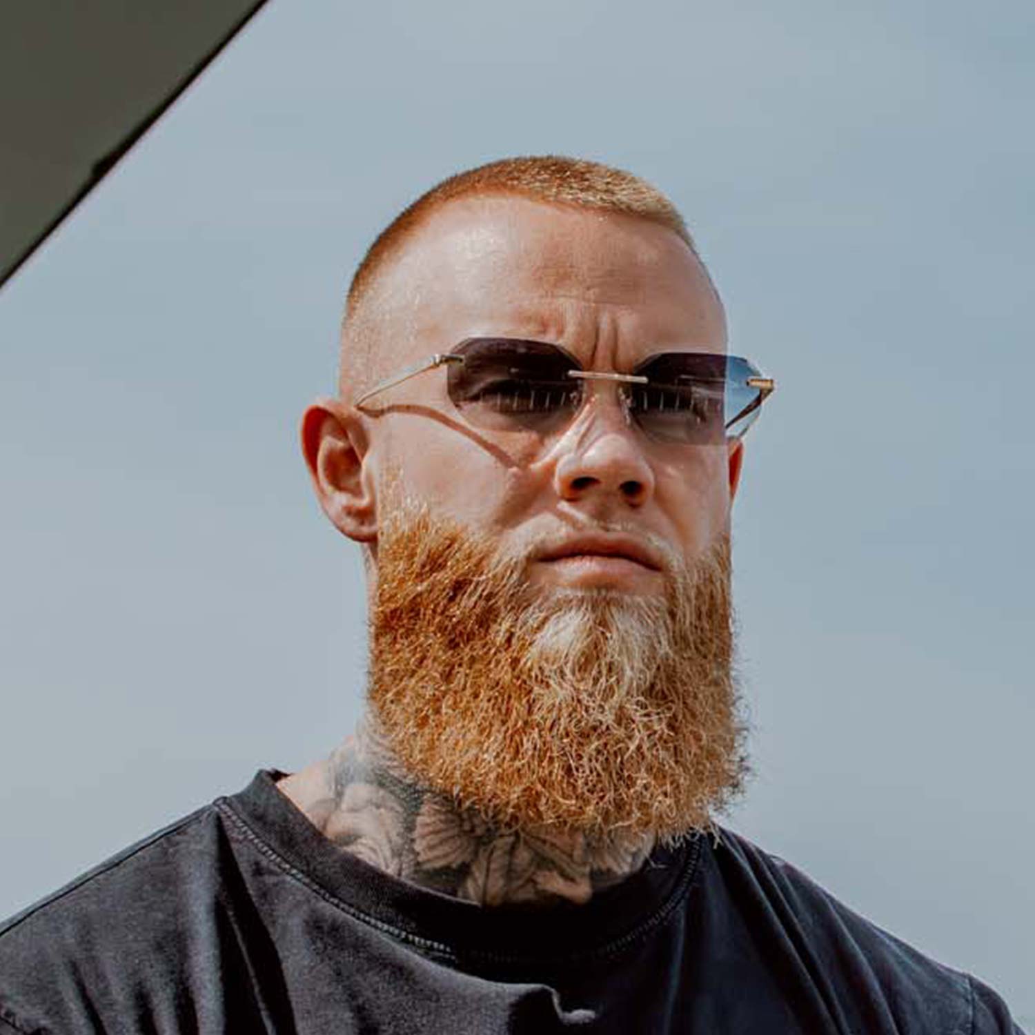 Randloze Bril Op Sterkte Heren Grijs Glas Transparant Doorzichtig Brysa Farrier Blanche